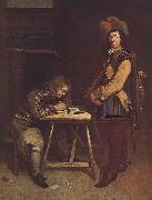 TERBORCH, Gerard Officer Writing a Letter painting